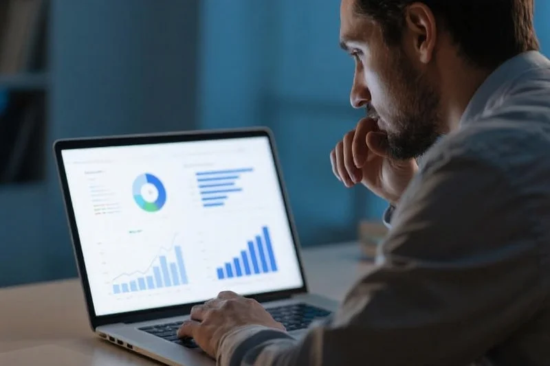 专业人士分析数据以制定战略